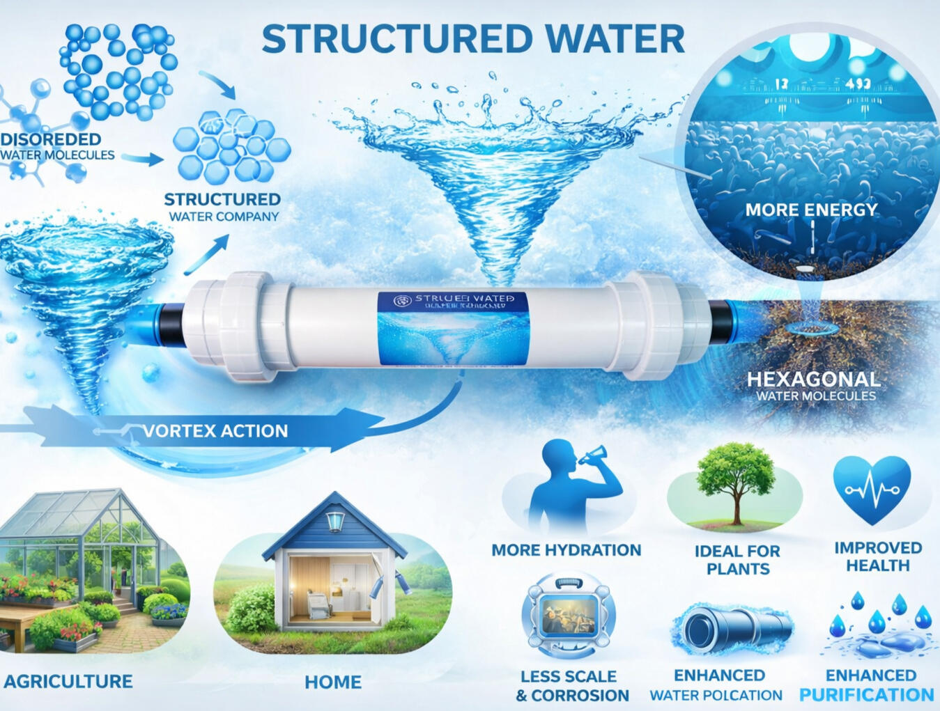 Hand Held Structured Water Generator Structured Water Company Logo
